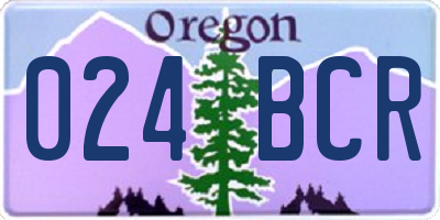 OR license plate 024BCR