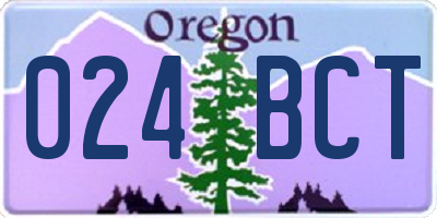 OR license plate 024BCT