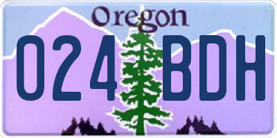 OR license plate 024BDH