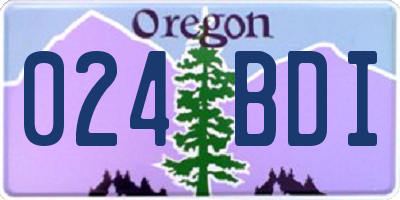OR license plate 024BDI