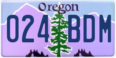 OR license plate 024BDM