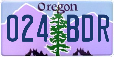 OR license plate 024BDR