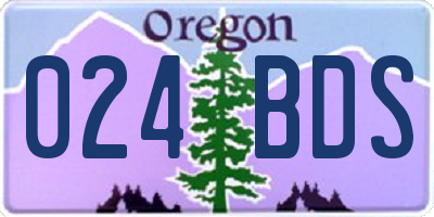 OR license plate 024BDS