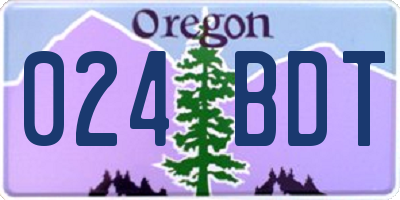 OR license plate 024BDT