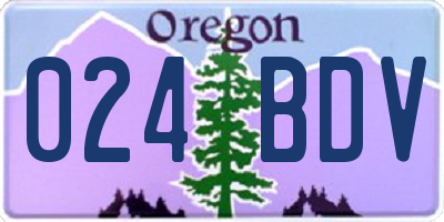 OR license plate 024BDV