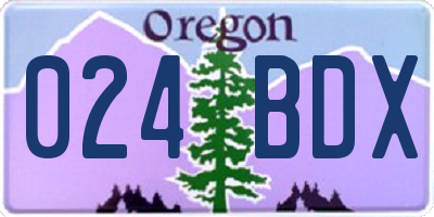 OR license plate 024BDX