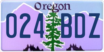 OR license plate 024BDZ