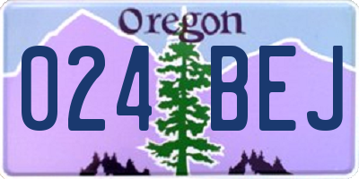 OR license plate 024BEJ