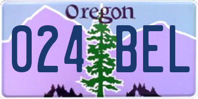 OR license plate 024BEL