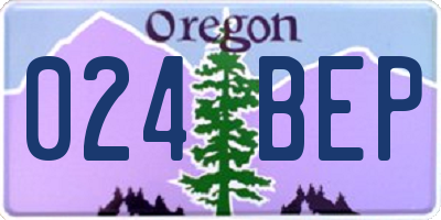 OR license plate 024BEP