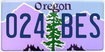 OR license plate 024BES