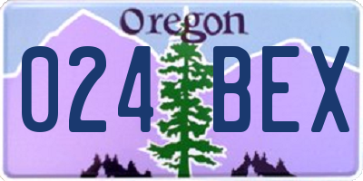 OR license plate 024BEX