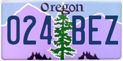 OR license plate 024BEZ