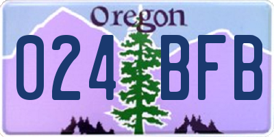 OR license plate 024BFB