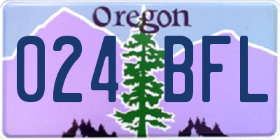 OR license plate 024BFL