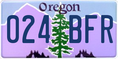 OR license plate 024BFR