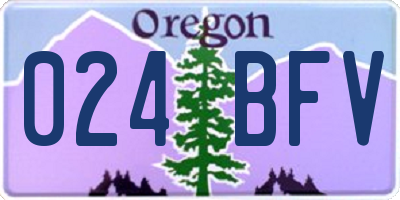OR license plate 024BFV