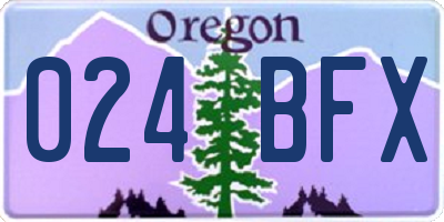 OR license plate 024BFX