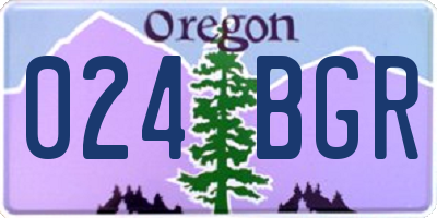 OR license plate 024BGR