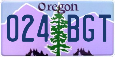 OR license plate 024BGT