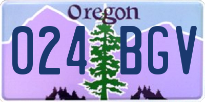 OR license plate 024BGV