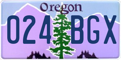 OR license plate 024BGX
