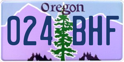 OR license plate 024BHF