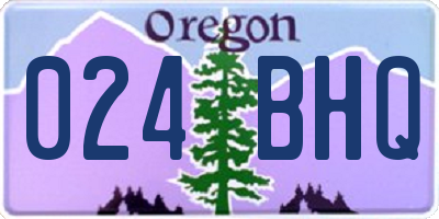 OR license plate 024BHQ