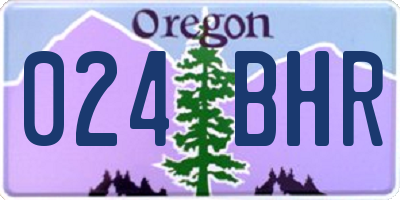 OR license plate 024BHR