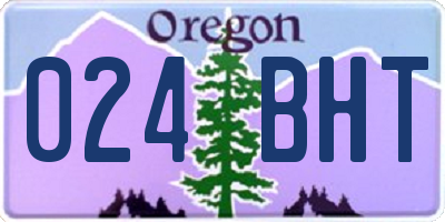 OR license plate 024BHT
