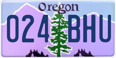 OR license plate 024BHU