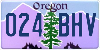 OR license plate 024BHV