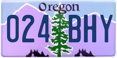 OR license plate 024BHY