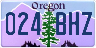 OR license plate 024BHZ