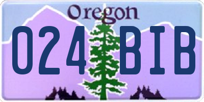 OR license plate 024BIB