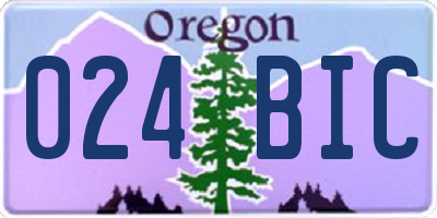 OR license plate 024BIC