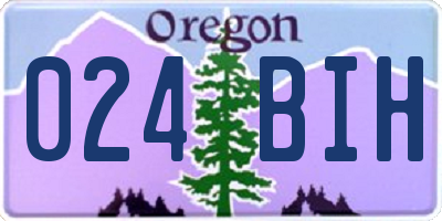 OR license plate 024BIH