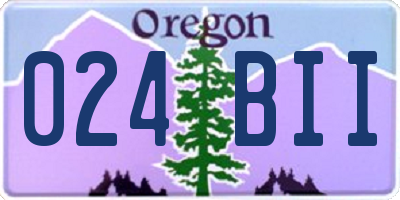 OR license plate 024BII