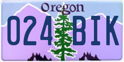 OR license plate 024BIK