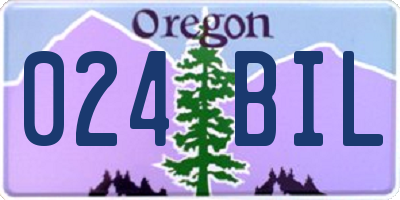 OR license plate 024BIL