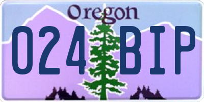 OR license plate 024BIP