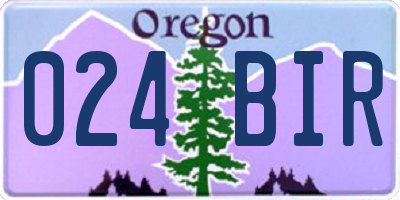 OR license plate 024BIR