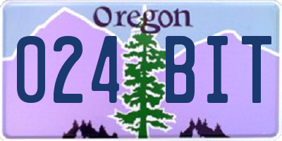 OR license plate 024BIT