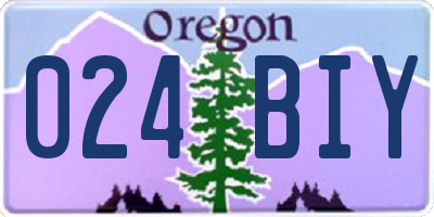 OR license plate 024BIY
