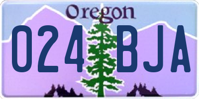 OR license plate 024BJA