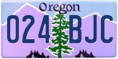 OR license plate 024BJC
