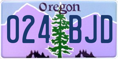OR license plate 024BJD