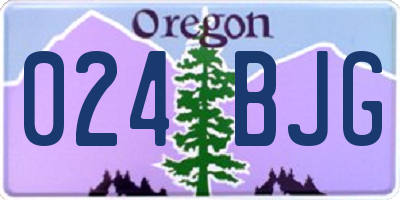 OR license plate 024BJG
