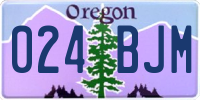 OR license plate 024BJM