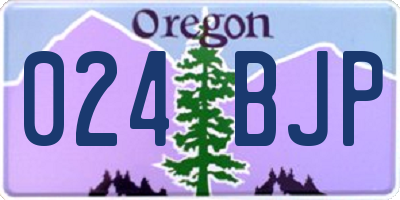 OR license plate 024BJP